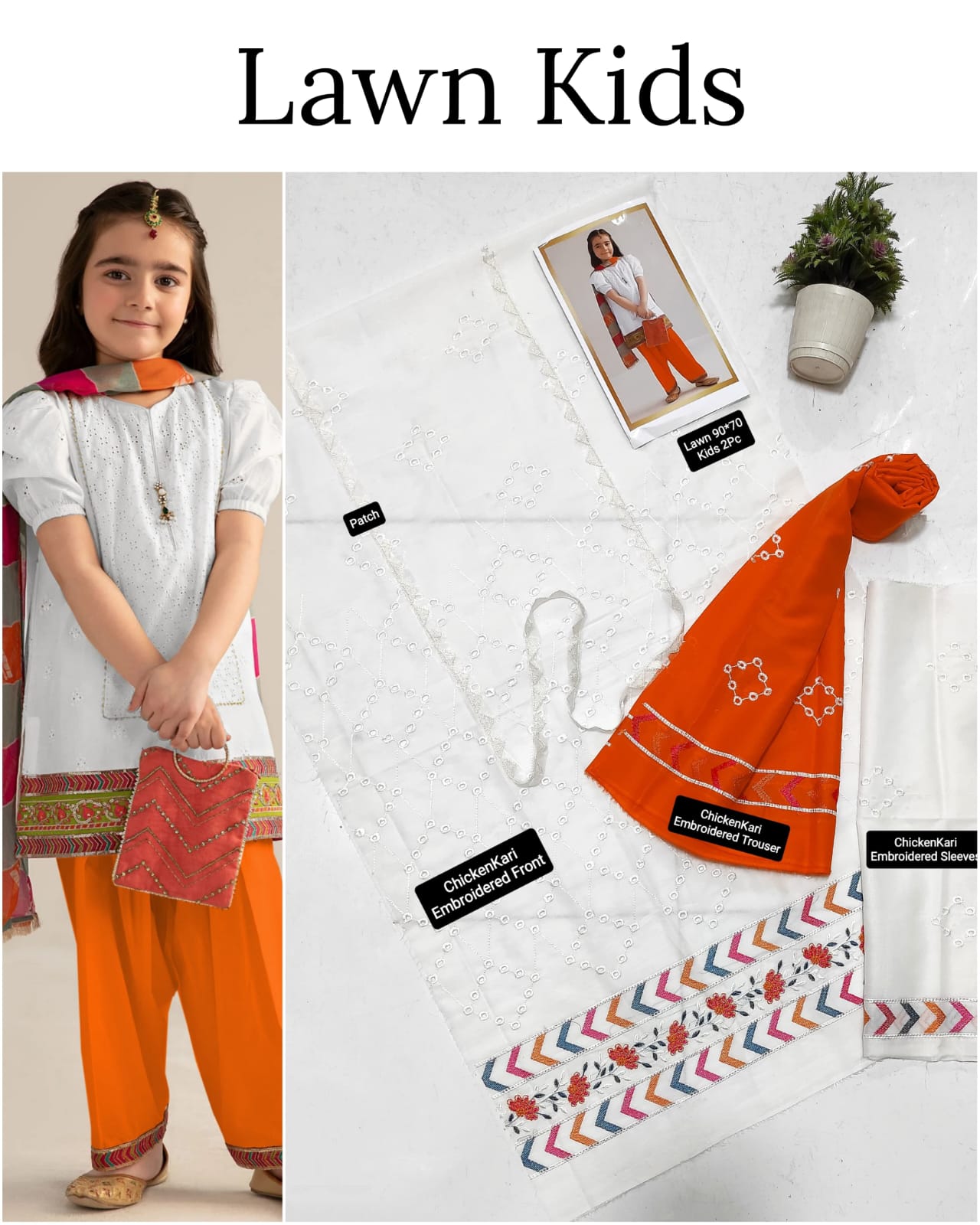 2PC EMB KIDS UNSTICHED