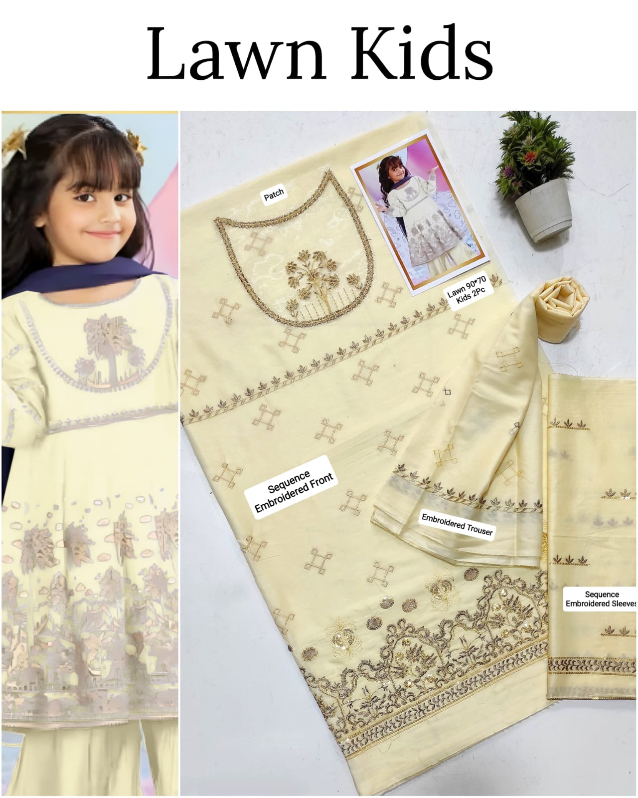 2PC EMB KIDS UNSTICHED