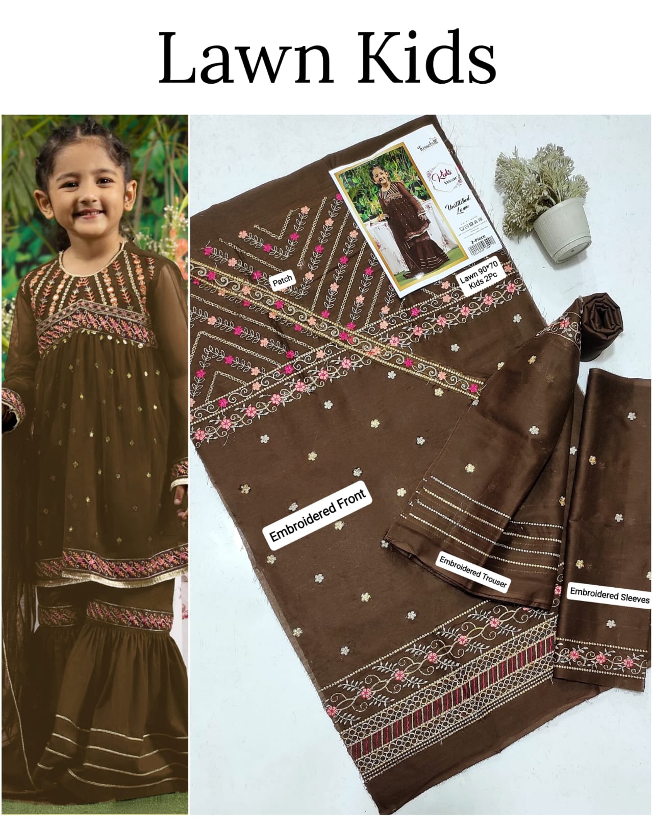 2PC EMB KIDS UNSTICHED