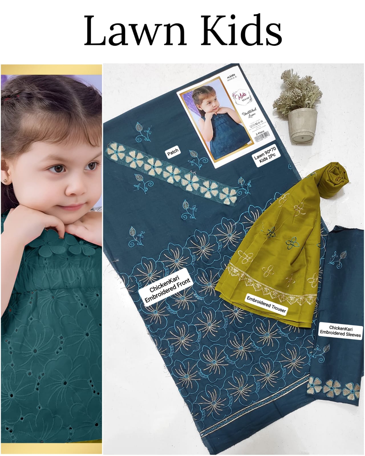 2PC EMB KIDS UNSTICHED