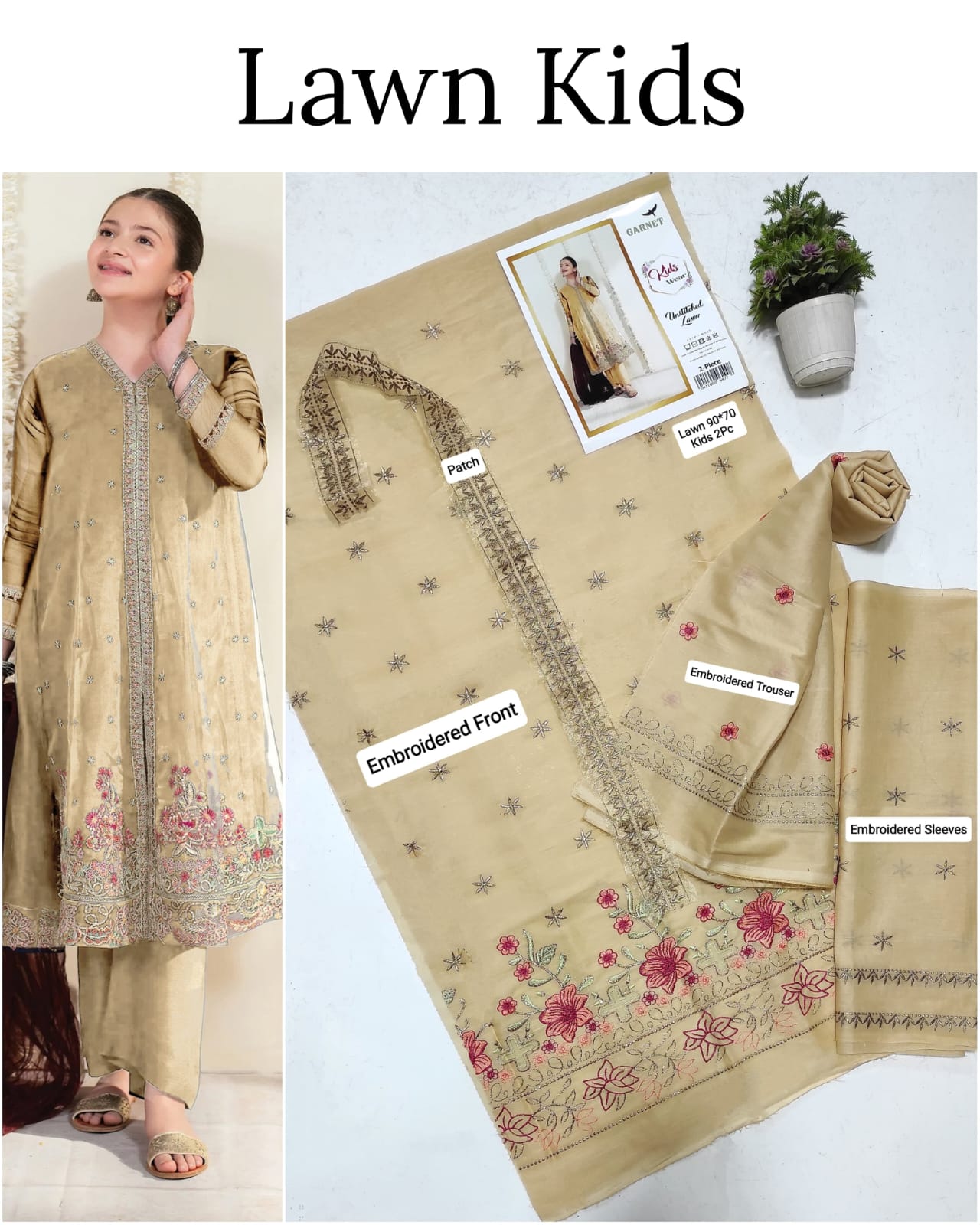 2PC EMB KIDS UNSTICHED