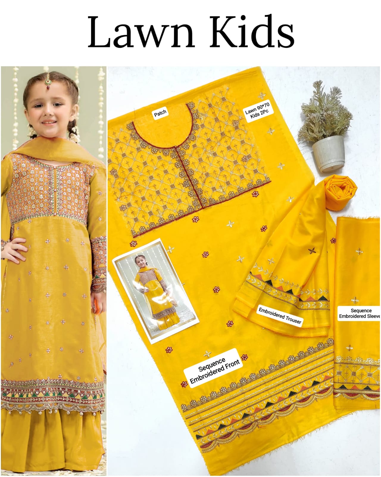 2PC EMB KIDS UNSTICHED