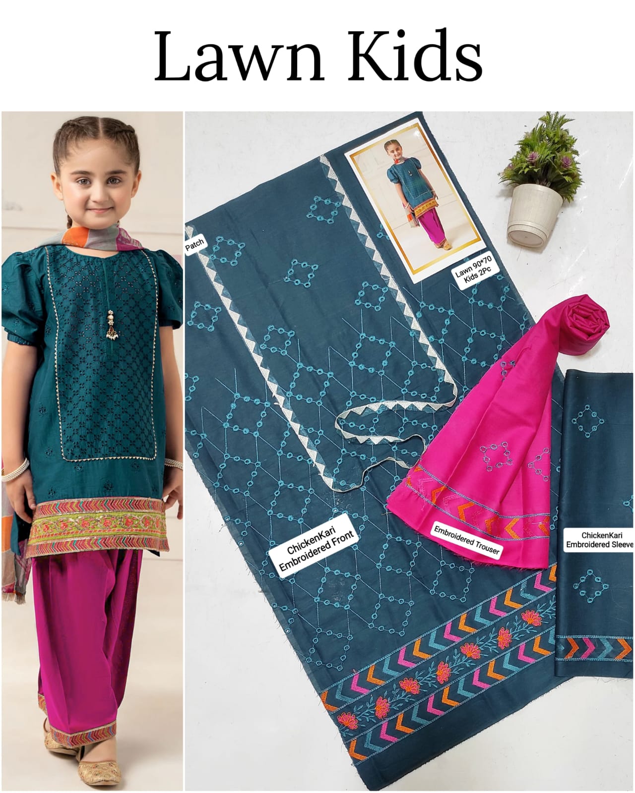 2PC EMB KIDS UNSTICHED