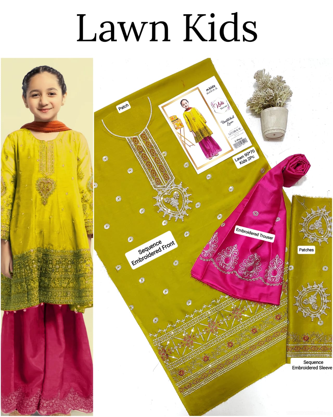 2PC EMB KIDS UNSTICHED