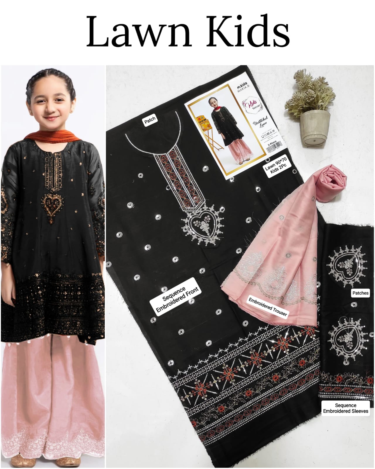 2PC EMB KIDS UNSTICHED