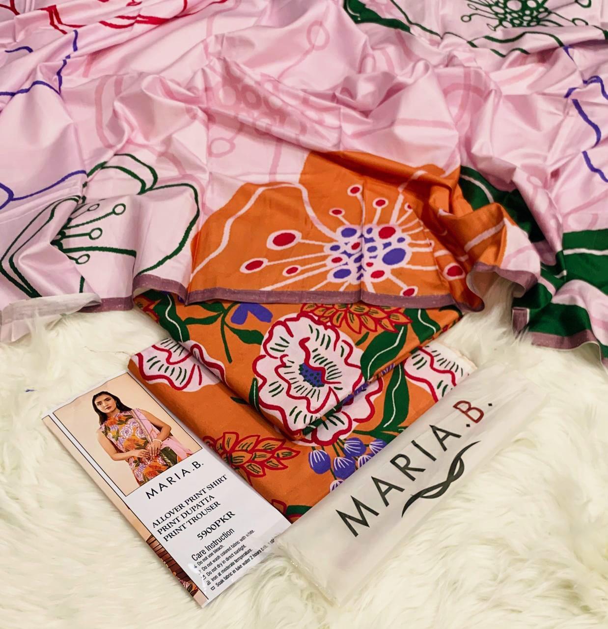 3PC Linen Digital Print Maria B