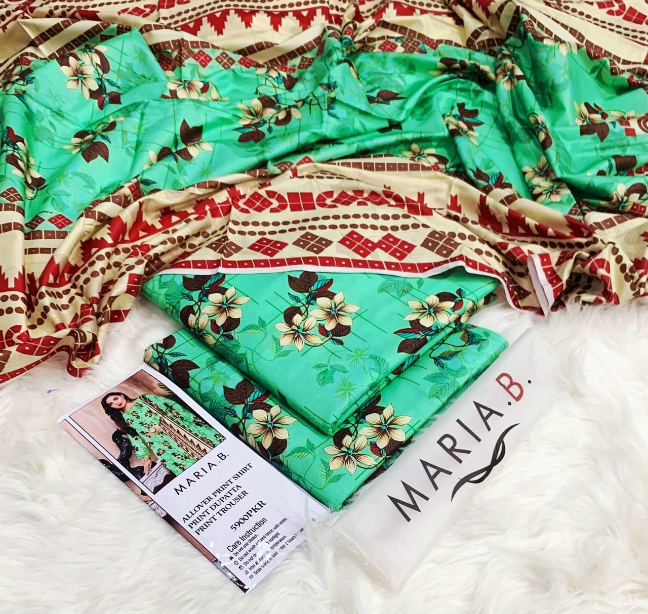 3PC Linen Digital Print Maria B