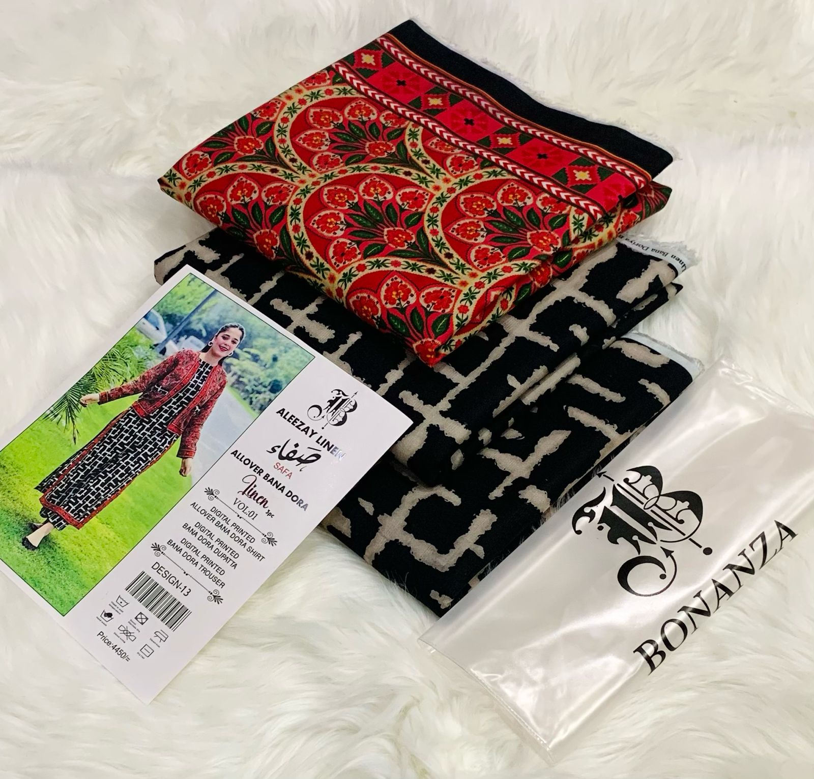 Digital Print BANA DORA 3 Pcs Linen