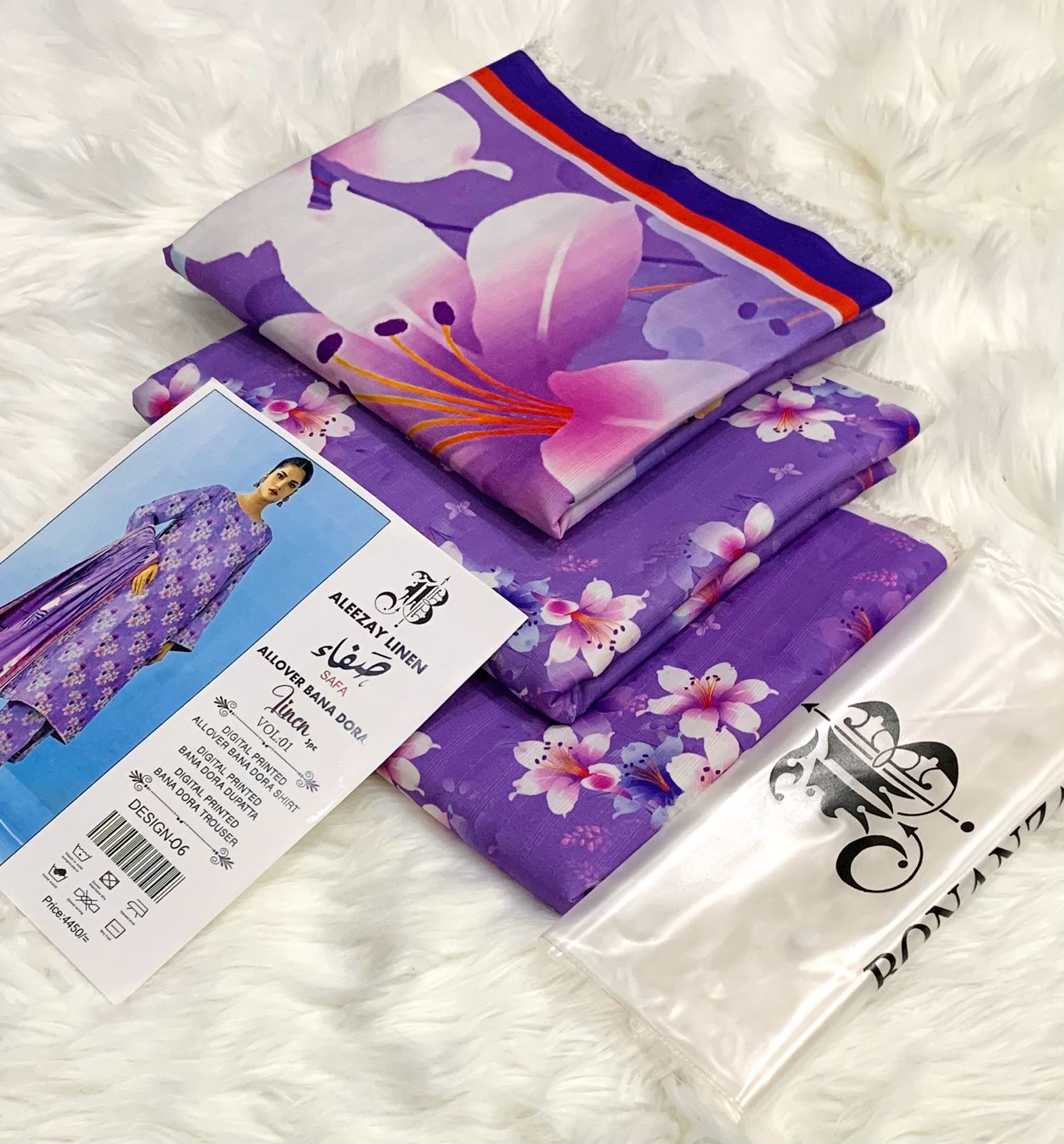 Digital Print BANA DORA 3 Pcs Linen