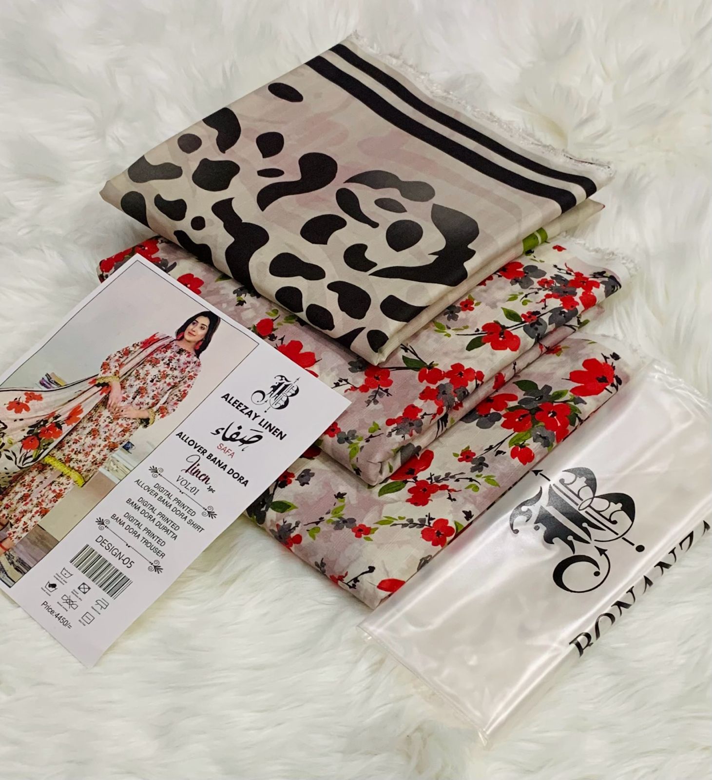 Digital Print BANA DORA 3 Pcs Linen