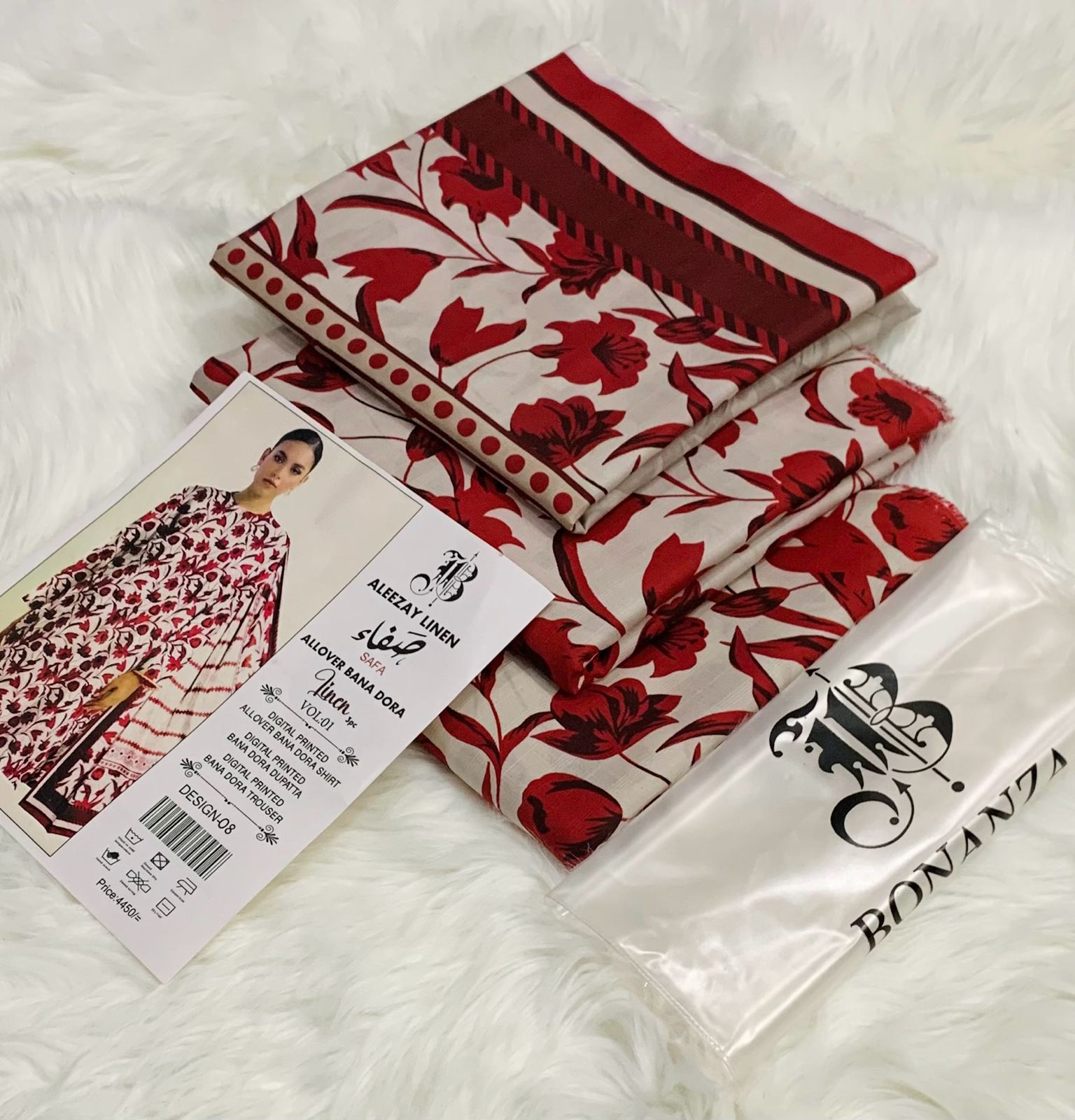 Digital Print BANA DORA 3 Pcs Linen