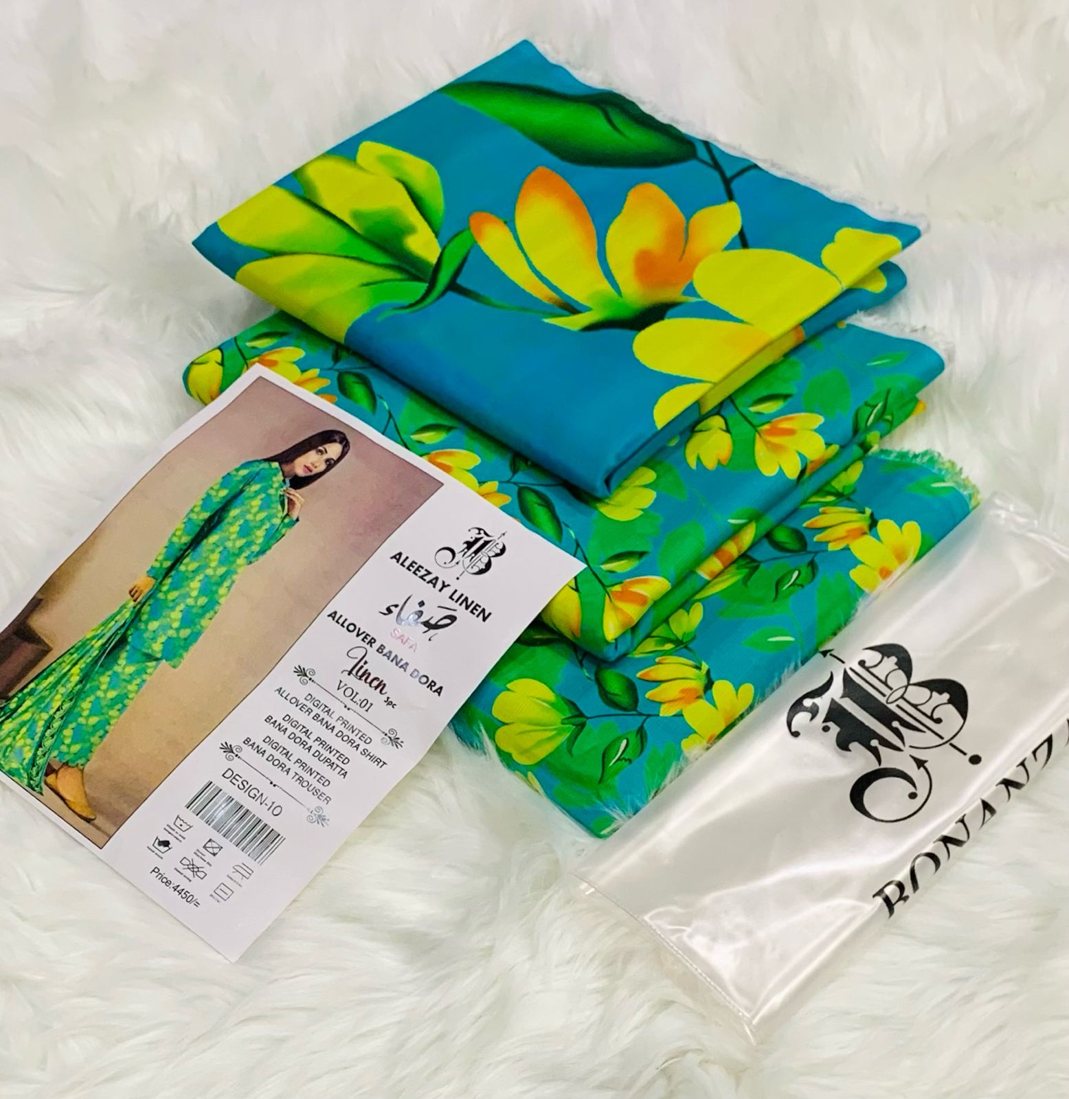 Digital Print BANA DORA 3 Pcs Linen