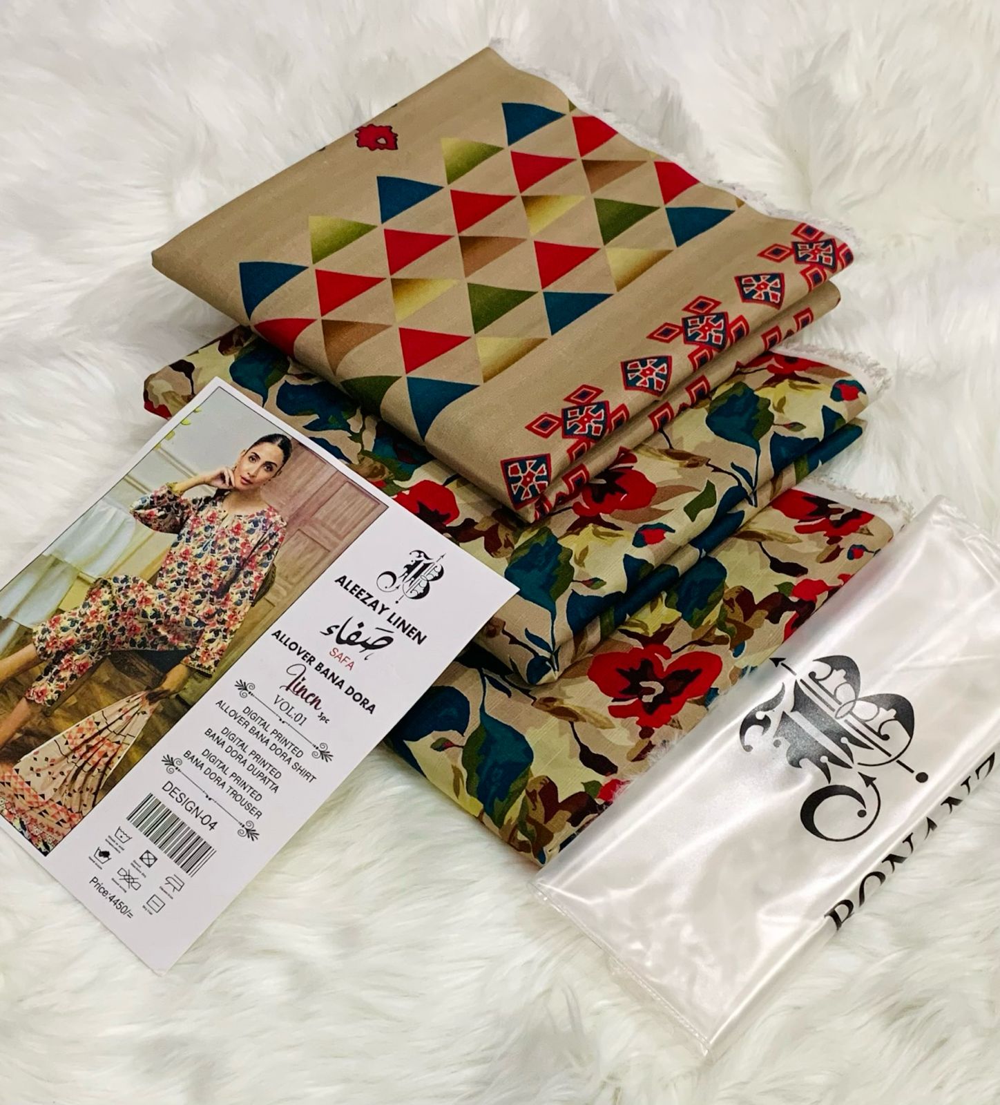 Digital Print BANA DORA 3 Pcs Linen