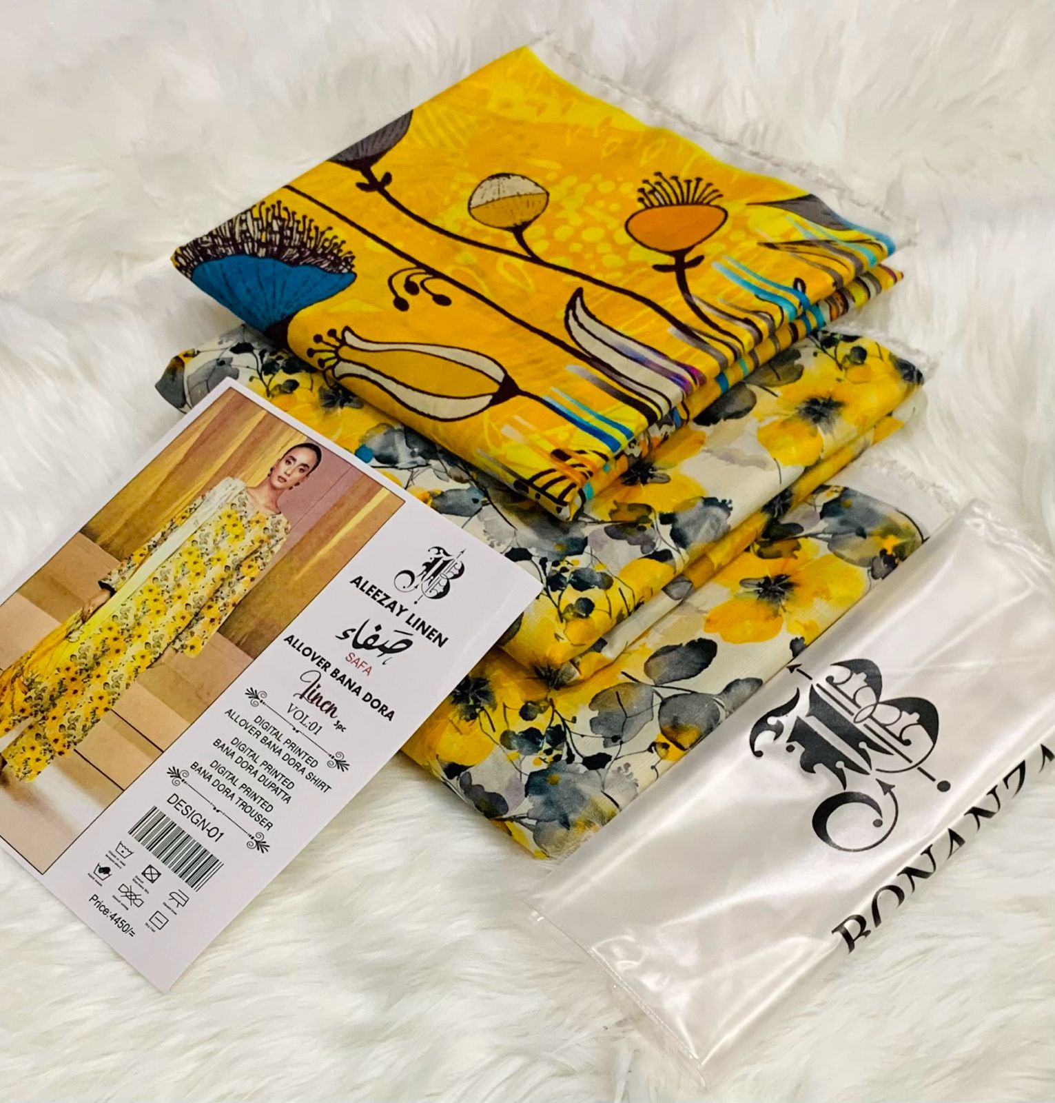 Digital Print BANA DORA 3 Pcs Linen