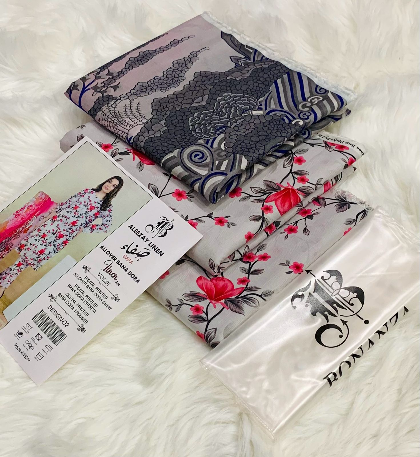 Digital Print BANA DORA 3 Pcs Linen