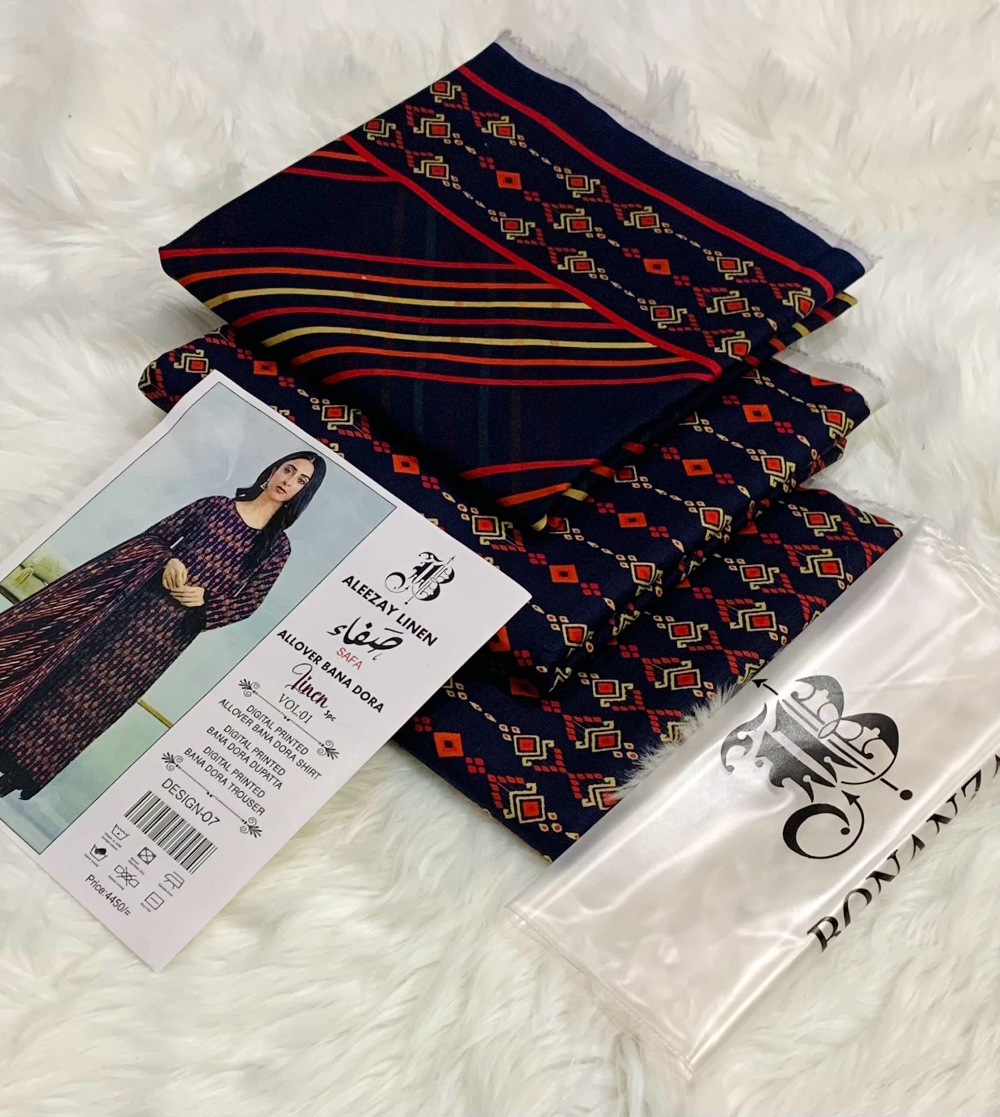 Digital Print BANA DORA 3 Pcs Linen