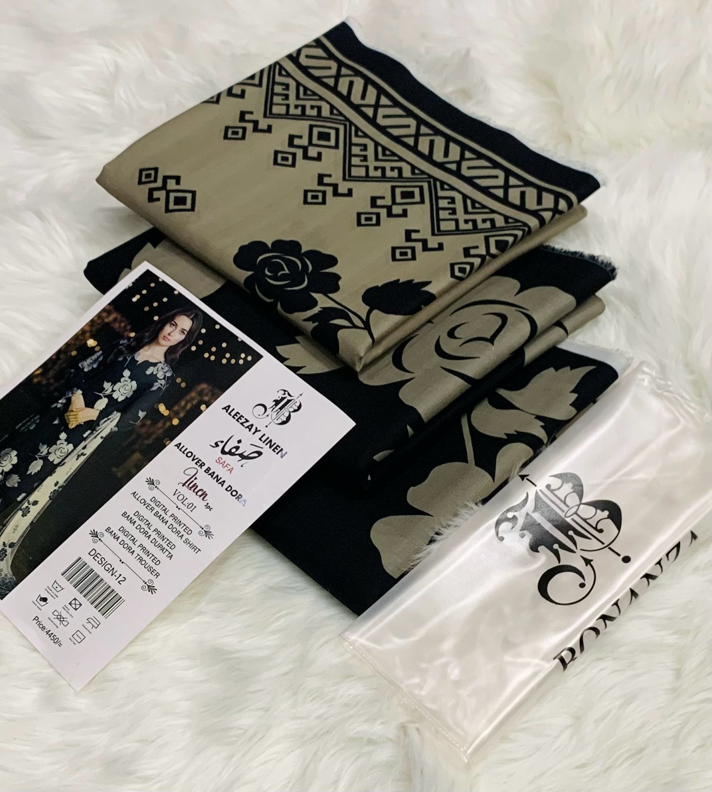 Digital Print BANA DORA 3 Pcs Linen