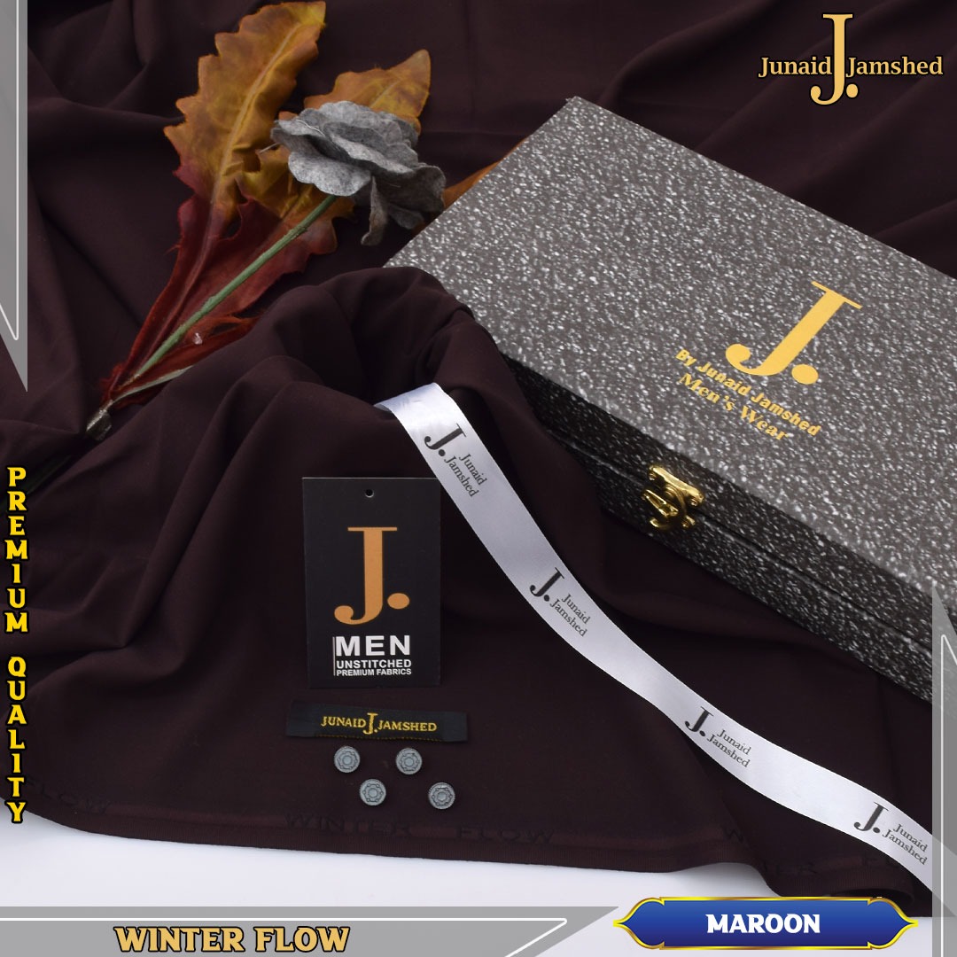 Men Winter Unstitched Suit Original Junaid Jamshaid