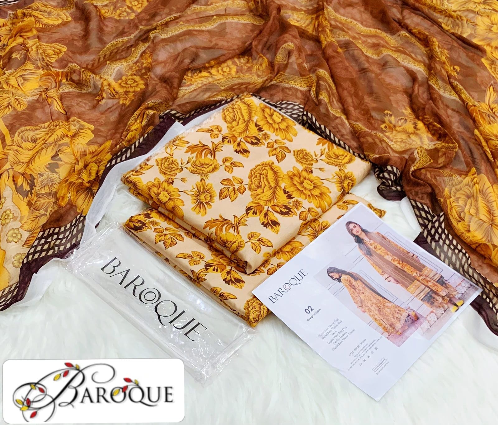 Viscose 3pc Printed