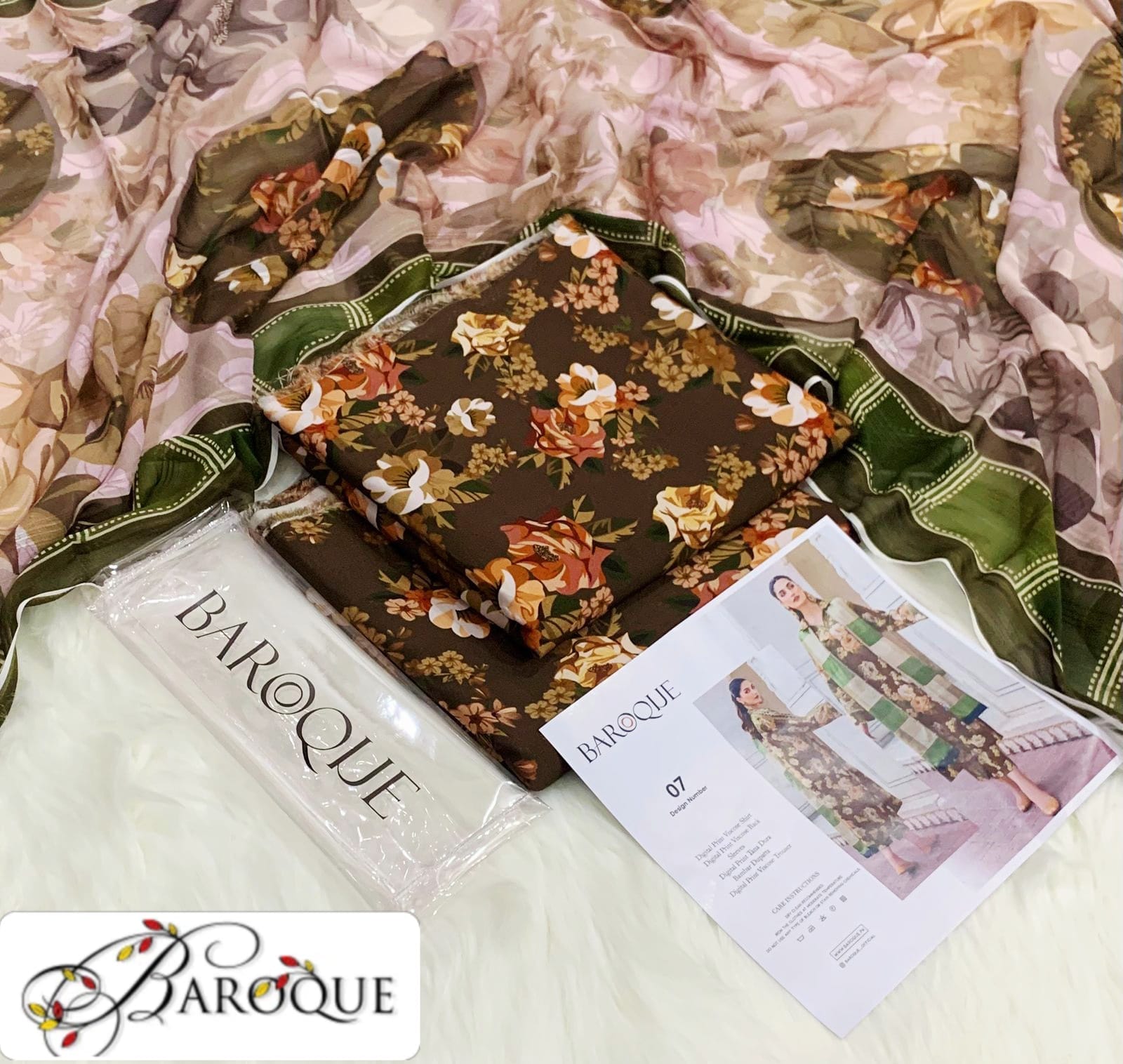 Viscose 3pc Printed