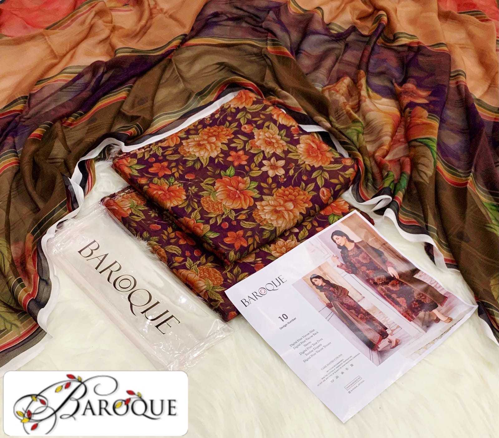 Viscose 3pc Printed